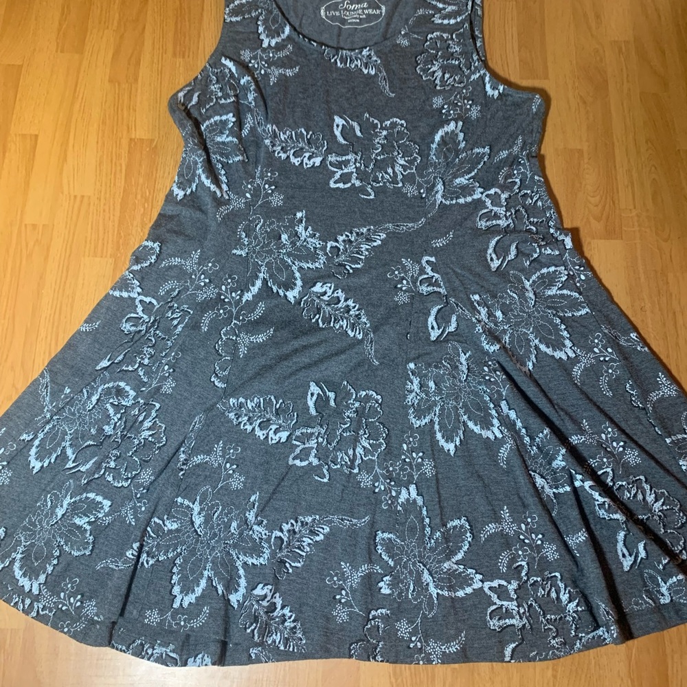 Soma Live. Lounge. Wear. Long Sleeveless Lounge Dress Size Medium VGC